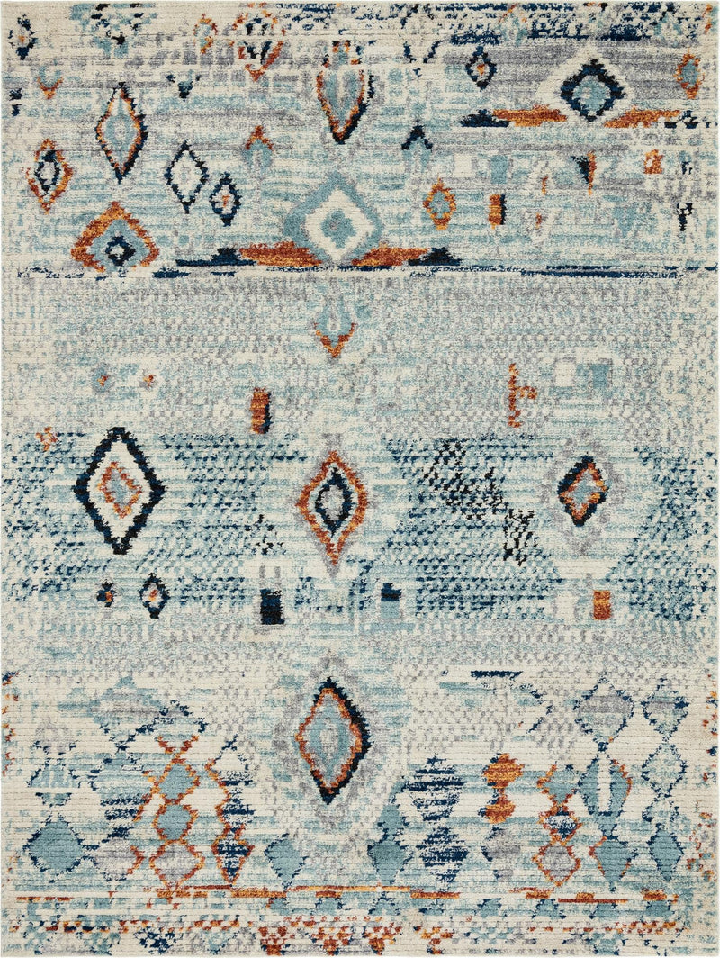 Tangier Treasures Collection Area Rug - Casablanca Rectangle Light Blue lifestyle 3