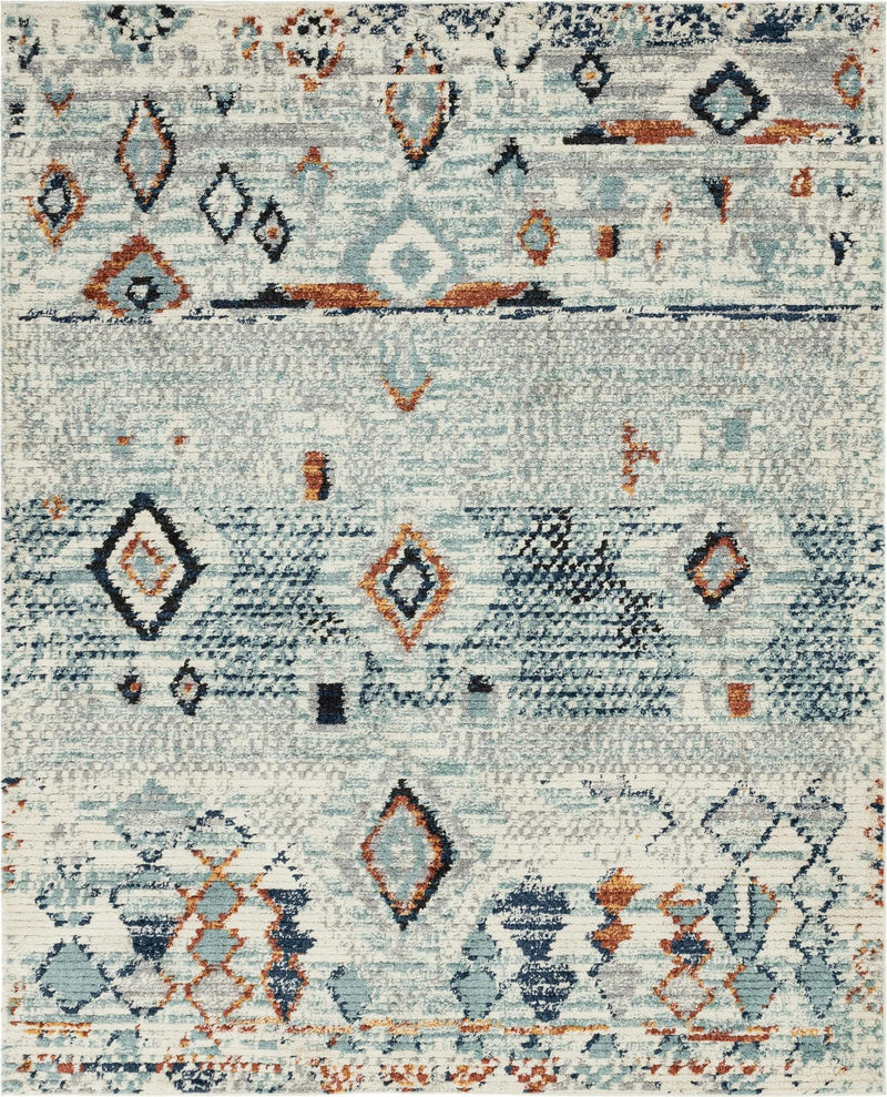 Tangier Treasures Collection Area Rug - Casablanca Rectangle Light Blue lifestyle 2