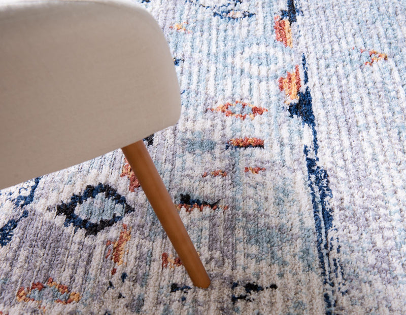 Tangier Treasures Collection Area Rug - Casablanca Rectangle Light Blue lifestyle 12