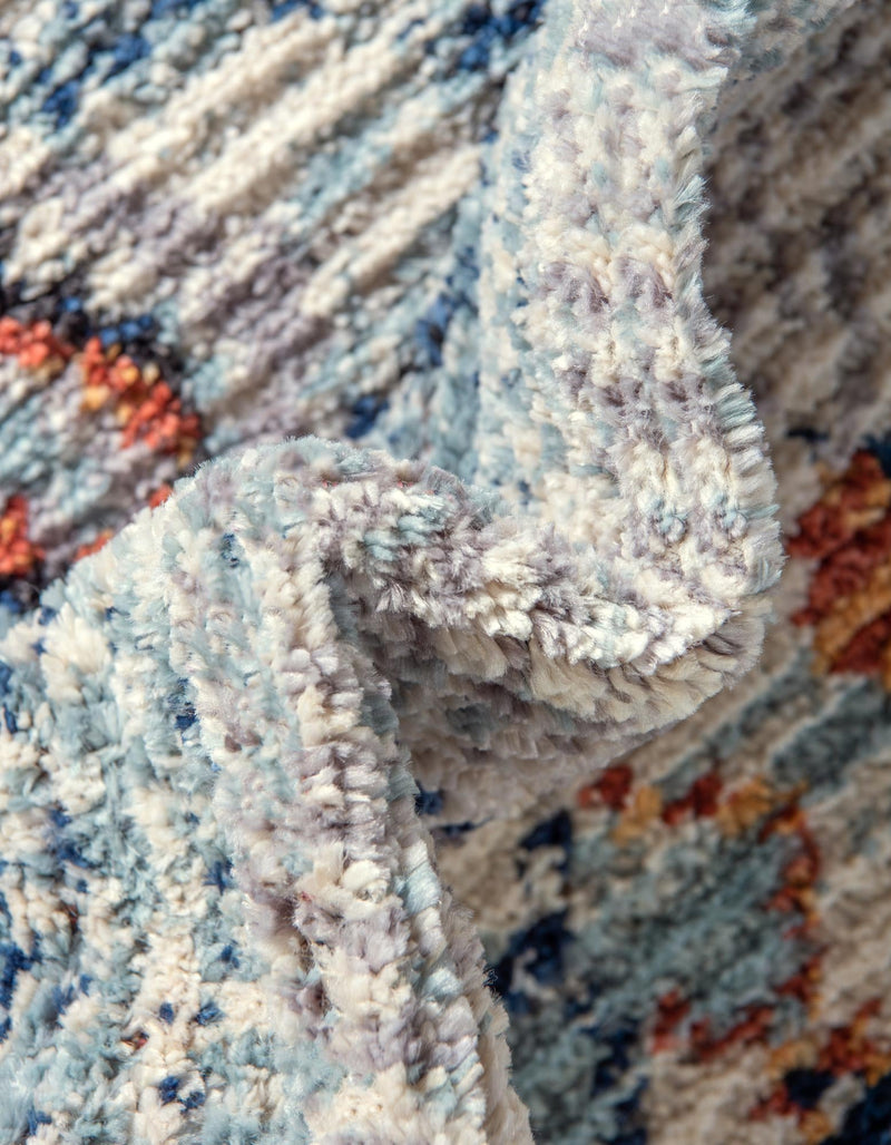 Tangier Treasures Collection Area Rug - Casablanca Round Light Blue lifestyle 35