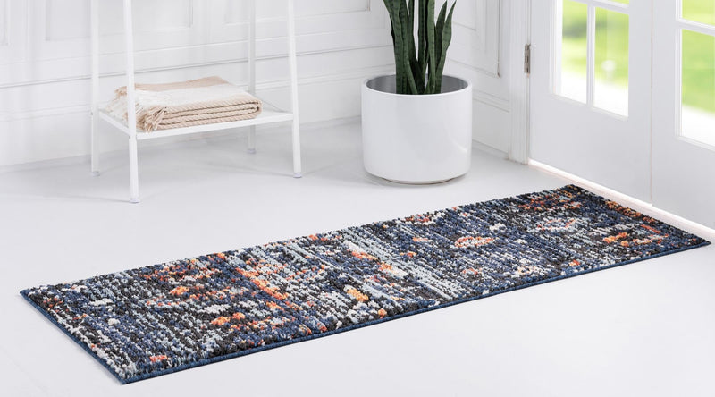 Tangier Treasures Collection Area Rug - Casablanca Runner Navy Blue lifestyle 35