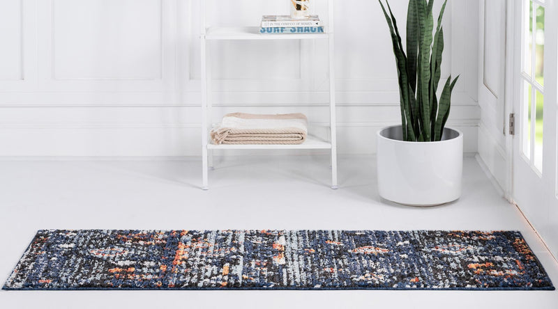 Tangier Treasures Collection Area Rug - Casablanca Runner Navy Blue lifestyle 39