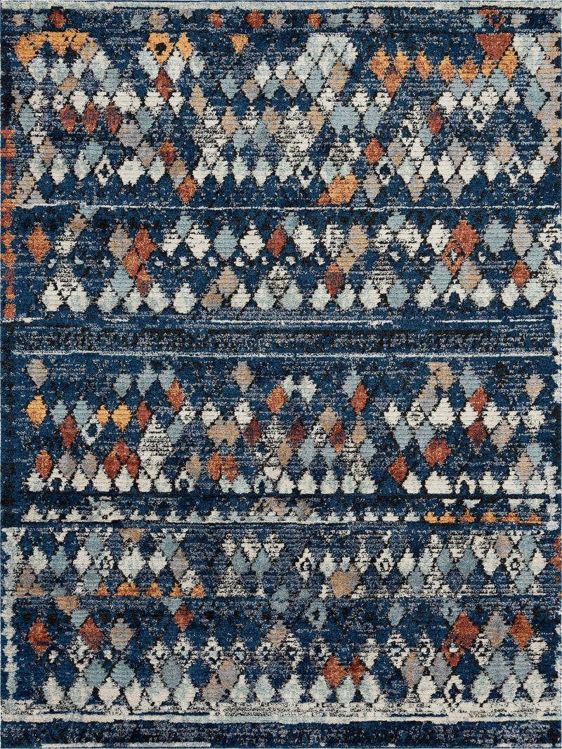 Tangier Treasures Collection Area Rug - Marrakech Rectangle Navy Blue lifestyle 4