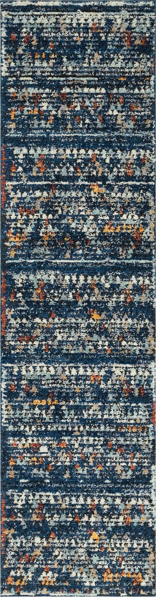 Tangier Treasures Collection Area Rug - Marrakech Runner Navy Blue lifestyle 49