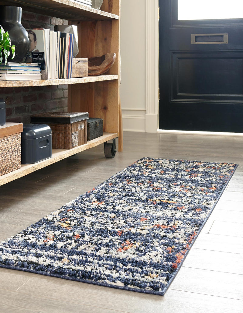 Tangier Treasures Collection Area Rug - Marrakech Runner Navy Blue lifestyle 59