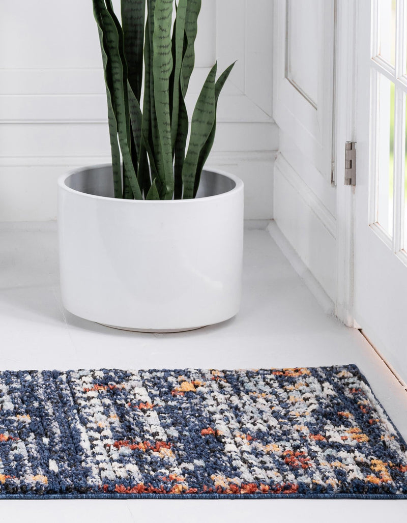 Tangier Treasures Collection Area Rug - Marrakech Runner Navy Blue lifestyle 63