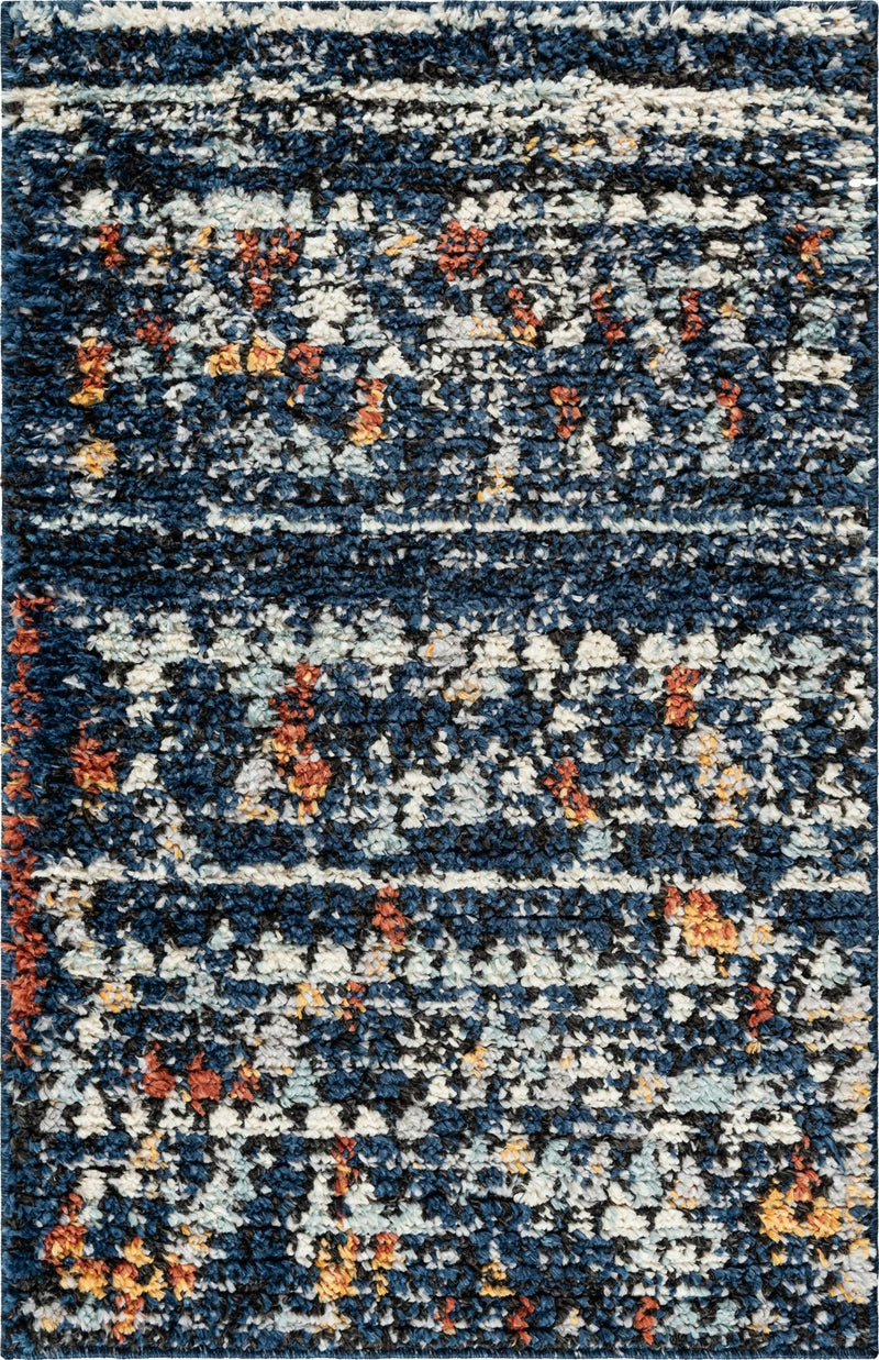 Tangier Treasures Collection Area Rug - Marrakech Rectangle Navy Blue lifestyle 3
