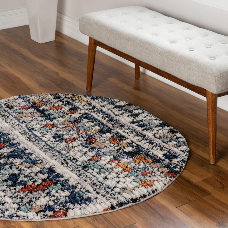 Tangier Treasures Collection Area Rug - Marrakech Round Multi lifestyle 82