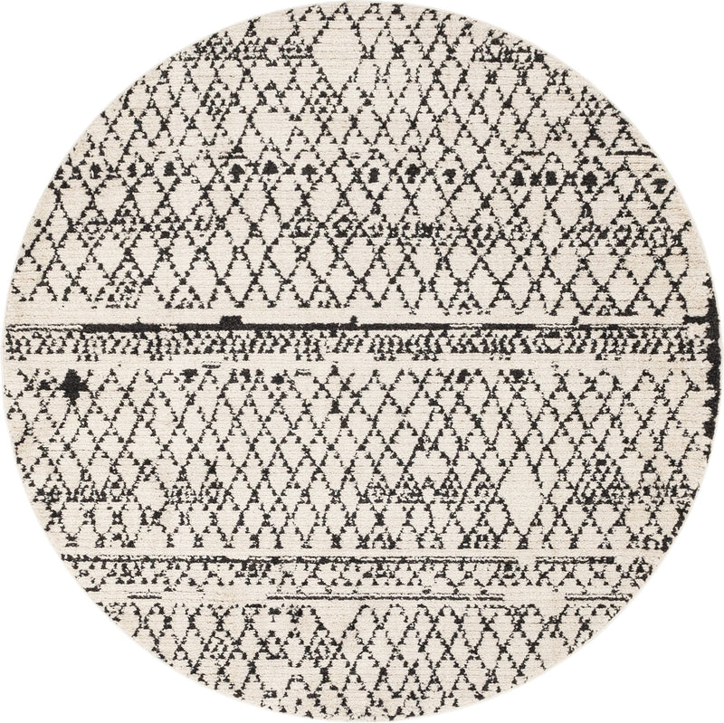 Tangier Treasures Collection Area Rug - Marrakech Round Ivory lifestyle 46