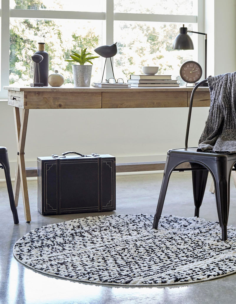 Tangier Treasures Collection Area Rug - Marrakech Round Ivory lifestyle 56