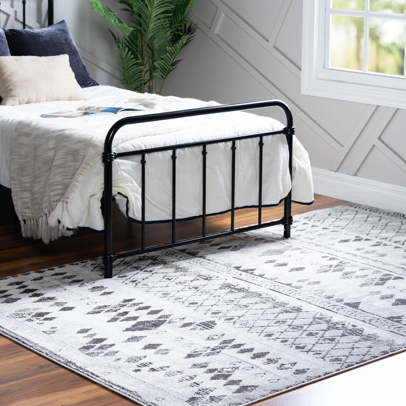 Dresden Elegance Collection Area Rug - Zittau Rectangle Gray lifestyle 4