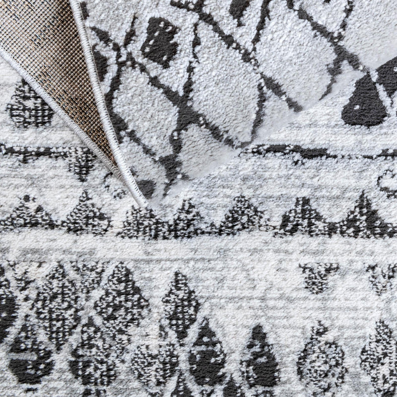 Dresden Elegance Collection Area Rug - Zittau Rectangle Gray lifestyle 19