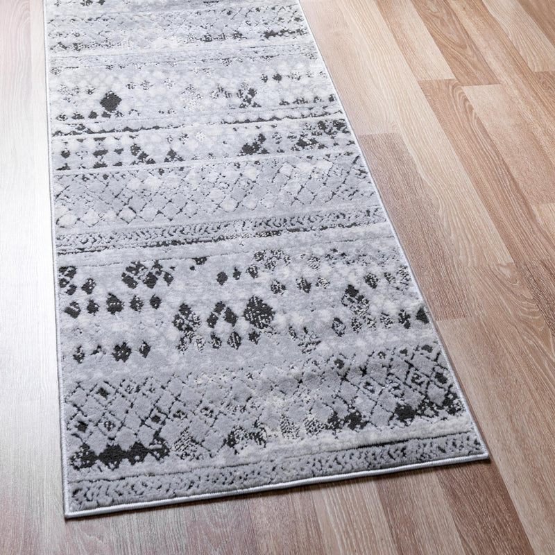 Dresden Elegance Collection Area Rug - Zittau Runner Gray lifestyle 42