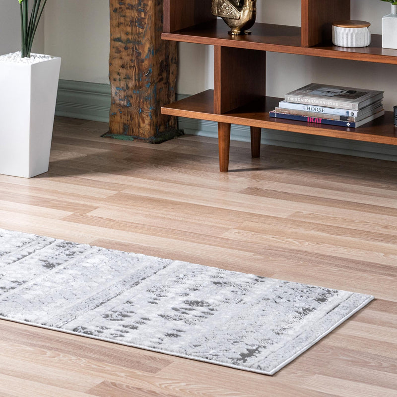 Dresden Elegance Collection Area Rug - Zittau Runner Gray lifestyle 50