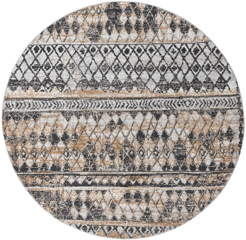 Dresden Elegance Collection Area Rug - Zittau Round Beige lifestyle 26