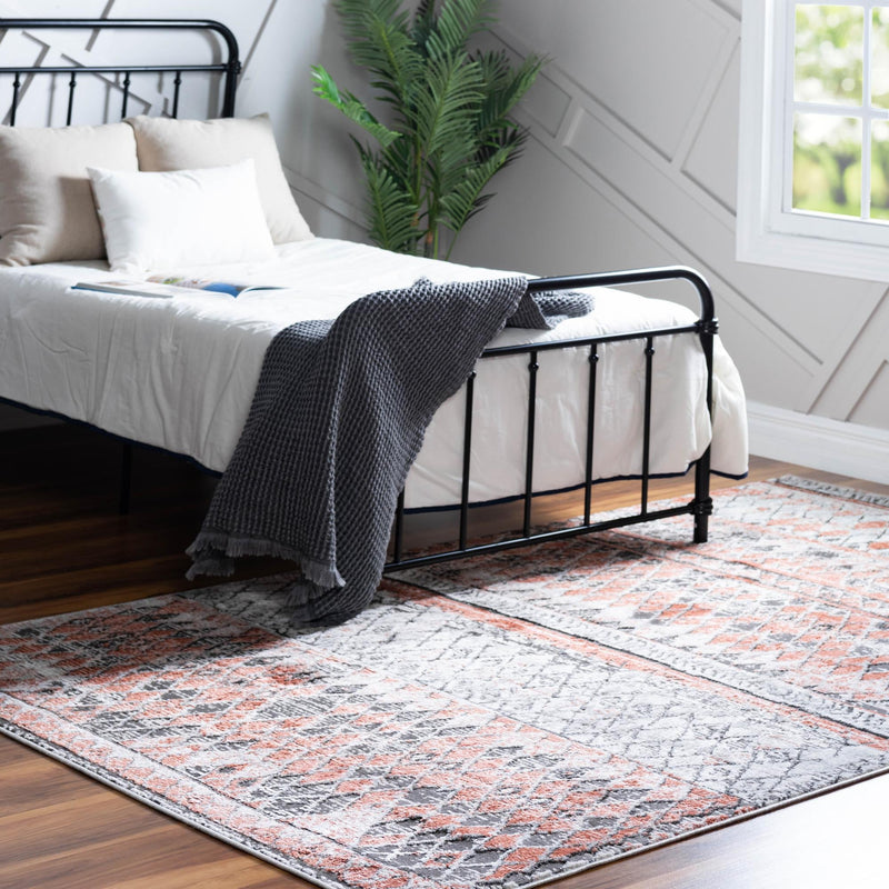 Dresden Elegance Collection Area Rug - Zittau Rectangle Salmon lifestyle 7