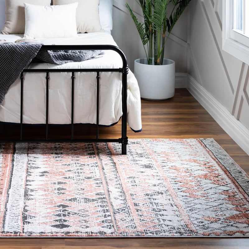 Dresden Elegance Collection Area Rug - Zittau Rectangle Salmon lifestyle 15