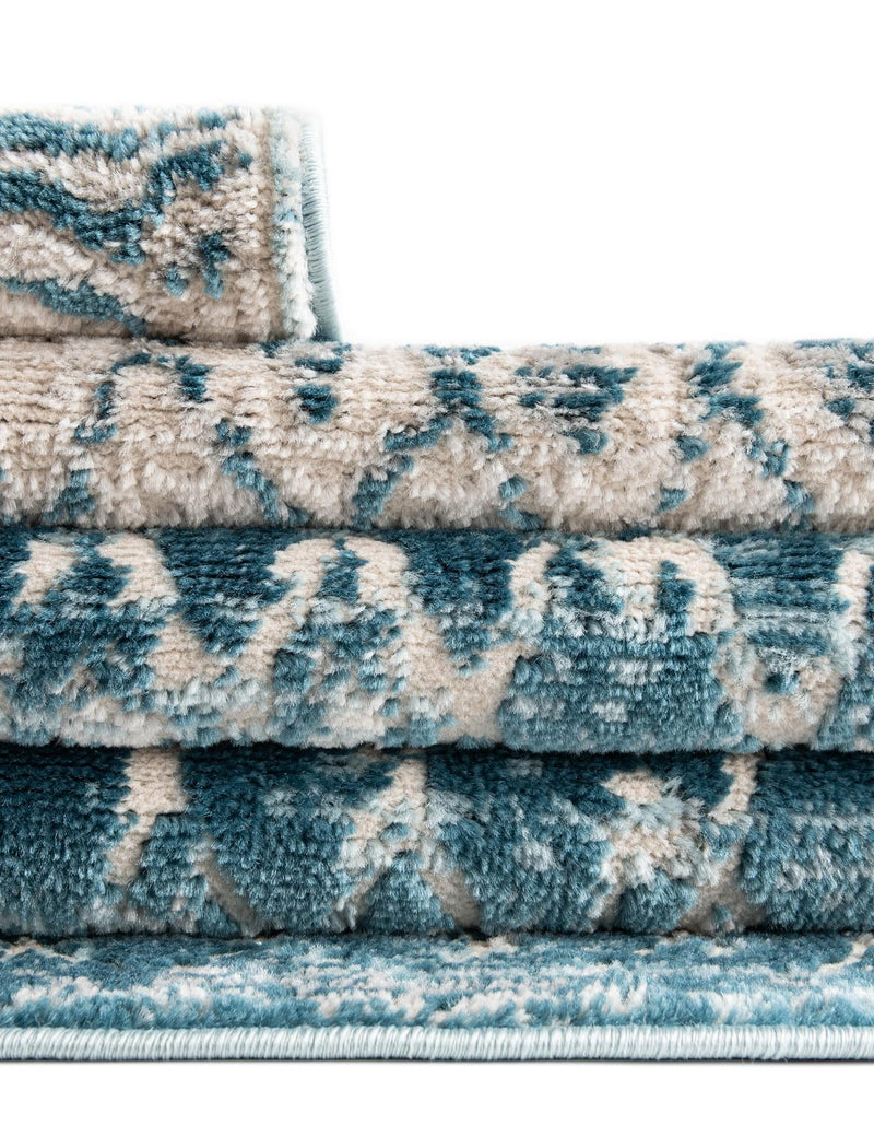 Dresden Elegance Collection Area Rug - Zittau Rectangle Blue lifestyle 34