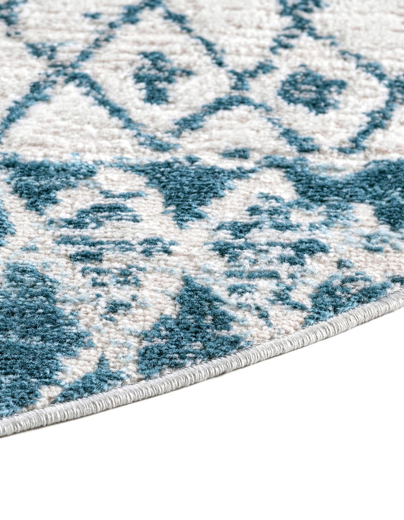 Dresden Elegance Collection Area Rug - Zittau Round Blue lifestyle 70