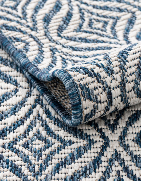 Garden Lattice Oasis Collection Area Rug - Terrace Rectangle Blue lifestyle 41