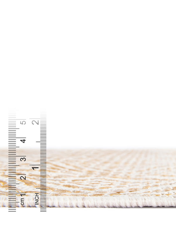 Garden Lattice Oasis Collection Area Rug - Terrace Runner Taupe lifestyle 7