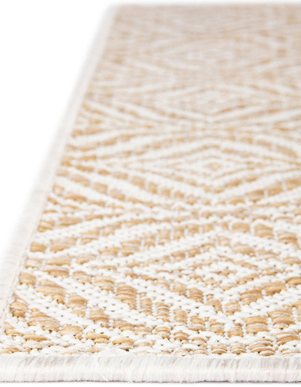 Garden Lattice Oasis Collection Area Rug - Terrace Runner Taupe lifestyle 10