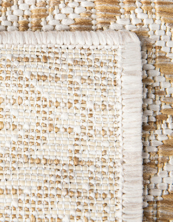 Garden Lattice Oasis Collection Area Rug - Terrace Runner Taupe lifestyle 14