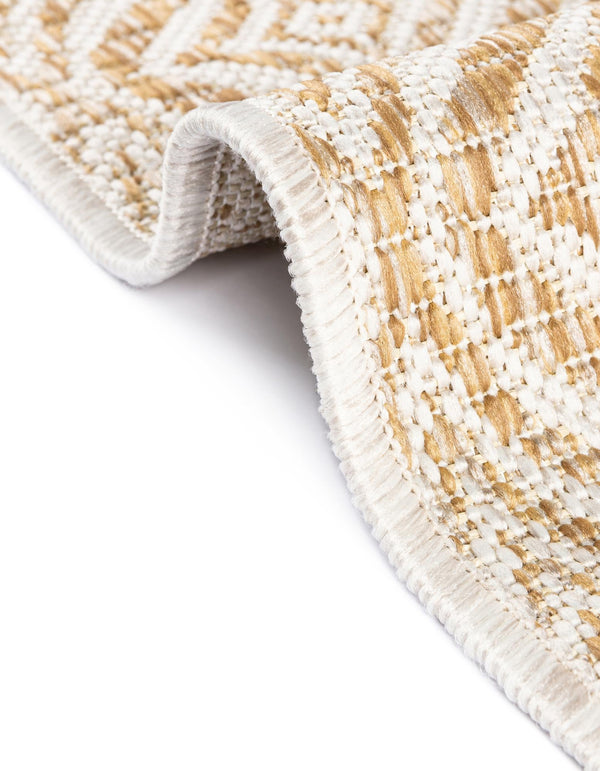 Garden Lattice Oasis Collection Area Rug - Terrace Runner Taupe lifestyle 16