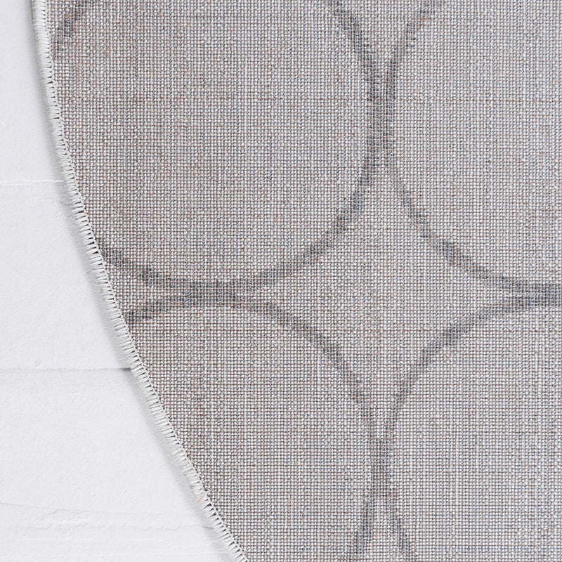 Garden Maze Retreat Collection Area Rug - Ivyhaven Round White lifestyle 94