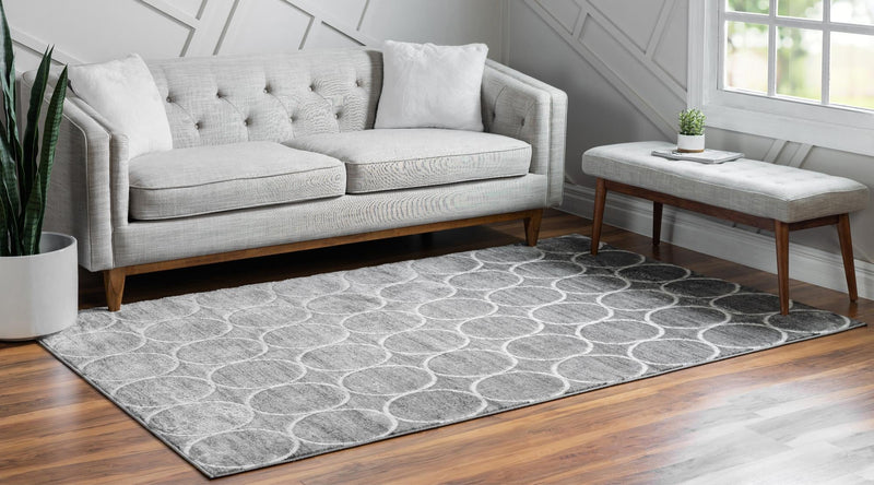 Garden Maze Retreat Collection Area Rug - Ivyhaven Rectangle Gray lifestyle 9