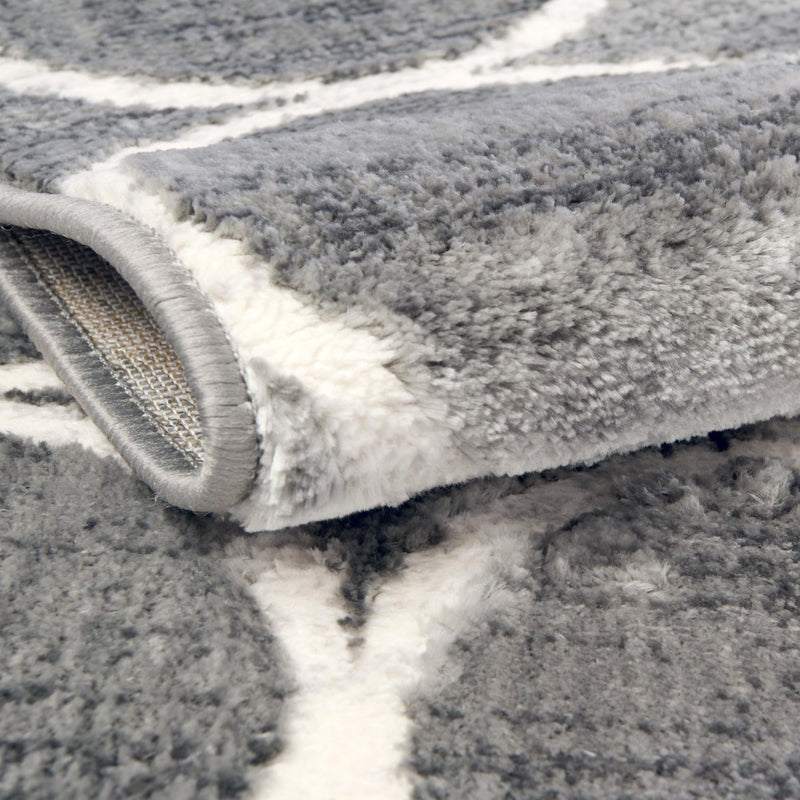 Garden Maze Retreat Collection Area Rug - Ivyhaven Rectangle Gray lifestyle 18