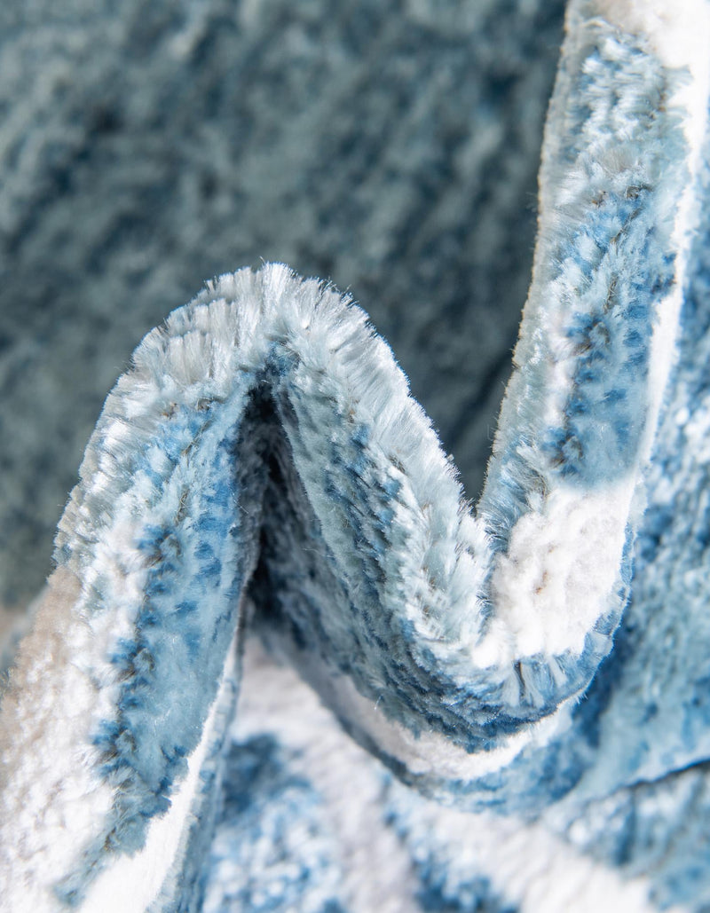 Garden Maze Retreat Collection Area Rug - Ivyhaven Round Blue lifestyle 91