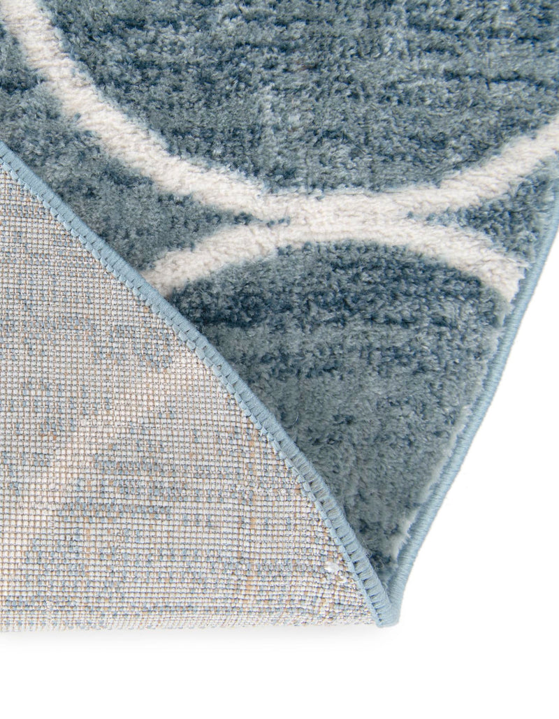 Garden Maze Retreat Collection Area Rug - Ivyhaven Round Blue lifestyle 95