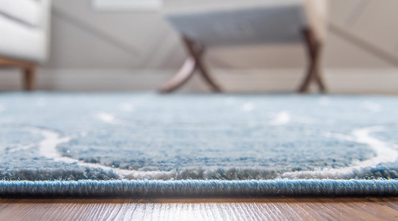 Garden Maze Retreat Collection Area Rug - Ivyhaven Runner Blue lifestyle 77