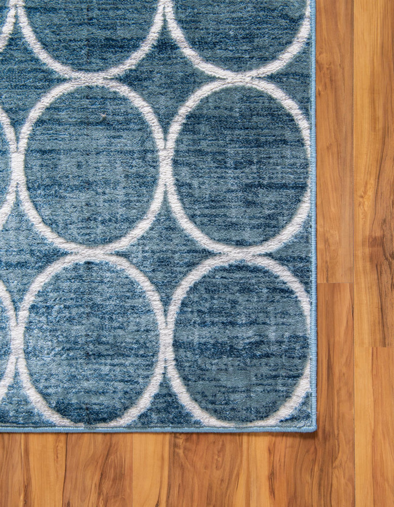 Garden Maze Retreat Collection Area Rug - Ivyhaven Runner Blue lifestyle 92