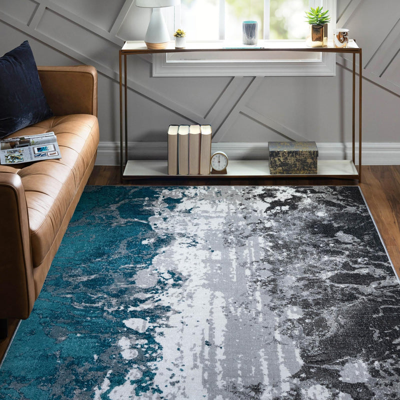 Seville Elegance Collection Area Rug - Granada Rectangle Gray lifestyle 2