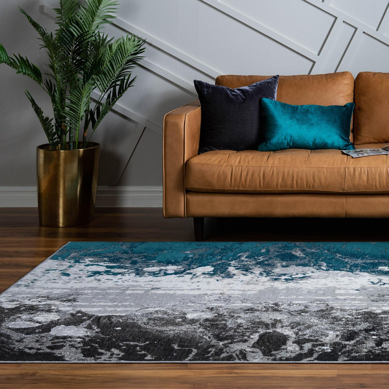 Seville Elegance Collection Area Rug - Granada Rectangle Gray lifestyle 4