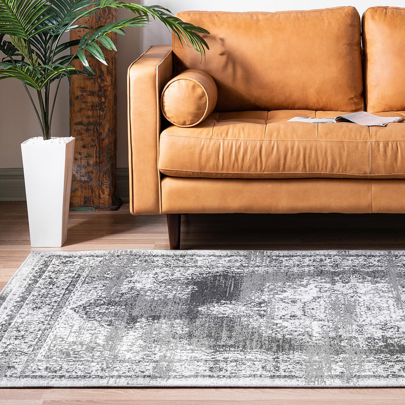 Geneva Terrace Collection Area Rug - Vevey Rectangle Gray lifestyle 8