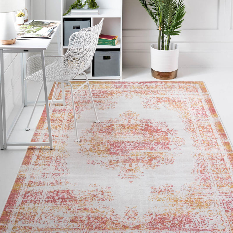 Geneva Terrace Collection Area Rug - Vevey Rectangle Ivory lifestyle 5