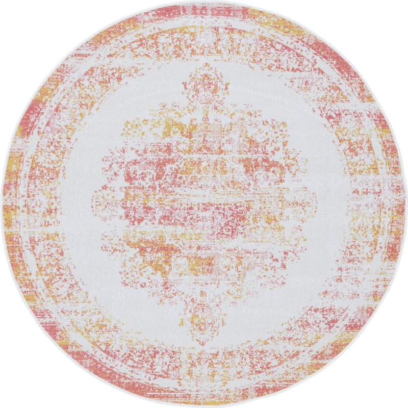 Geneva Terrace Collection Area Rug - Vevey Round Ivory lifestyle 24
