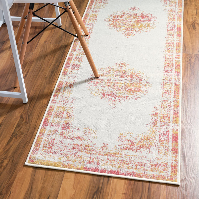Geneva Terrace Collection Area Rug - Vevey Runner Ivory lifestyle 28