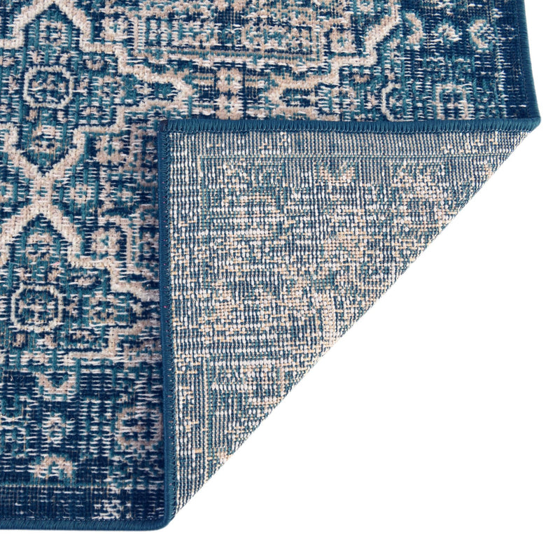 Geneva Terrace Collection Area Rug - Nyon Rectangle Blue lifestyle 27