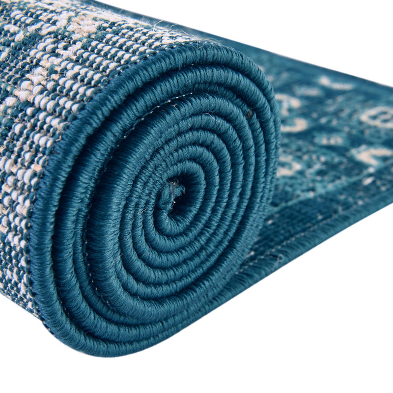 Geneva Terrace Collection Area Rug - Nyon Rectangle Blue lifestyle 36