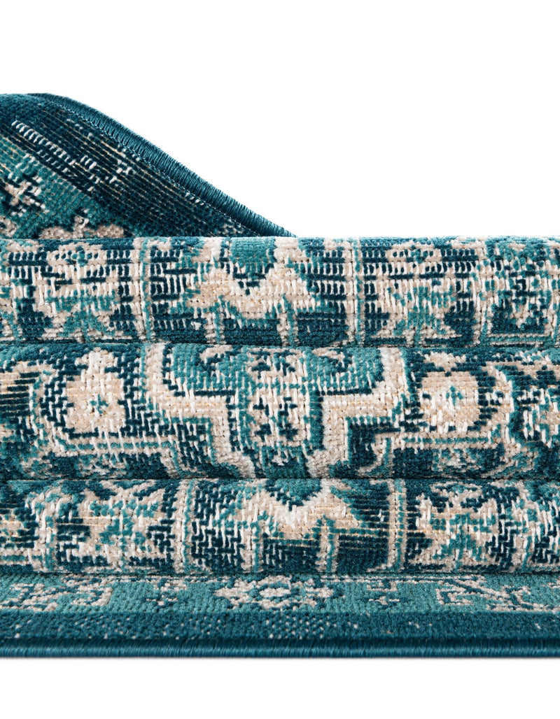 Geneva Terrace Collection Area Rug - Nyon Rectangle Blue lifestyle 44