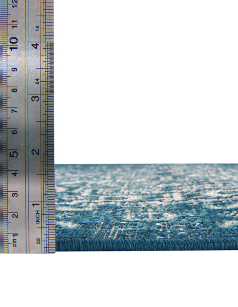 Geneva Terrace Collection Area Rug - Nyon Round Blue lifestyle 64