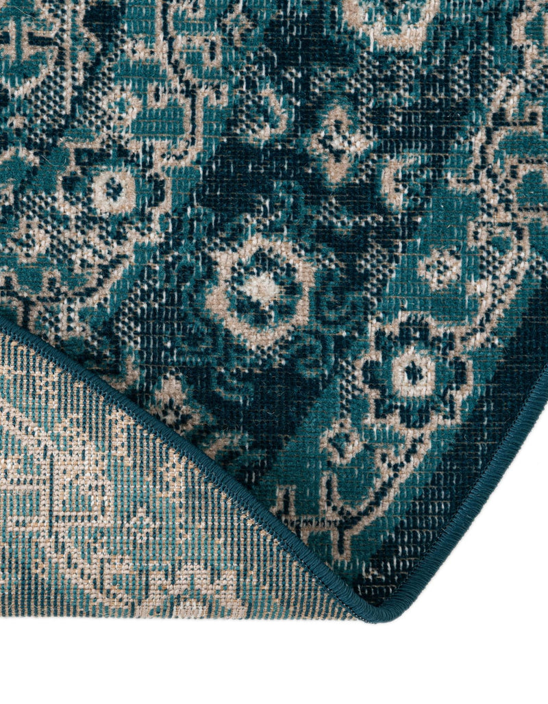 Geneva Terrace Collection Area Rug - Nyon Round Blue lifestyle 72