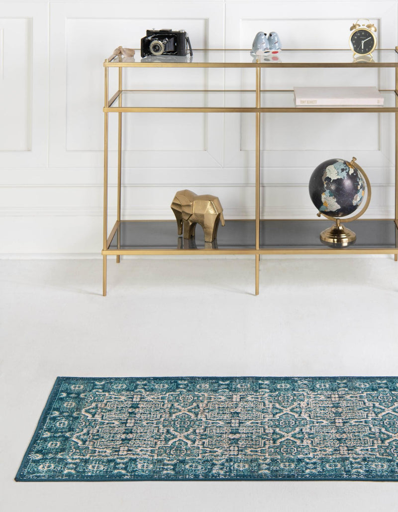 Geneva Terrace Collection Area Rug - Nyon Runner Blue lifestyle 61