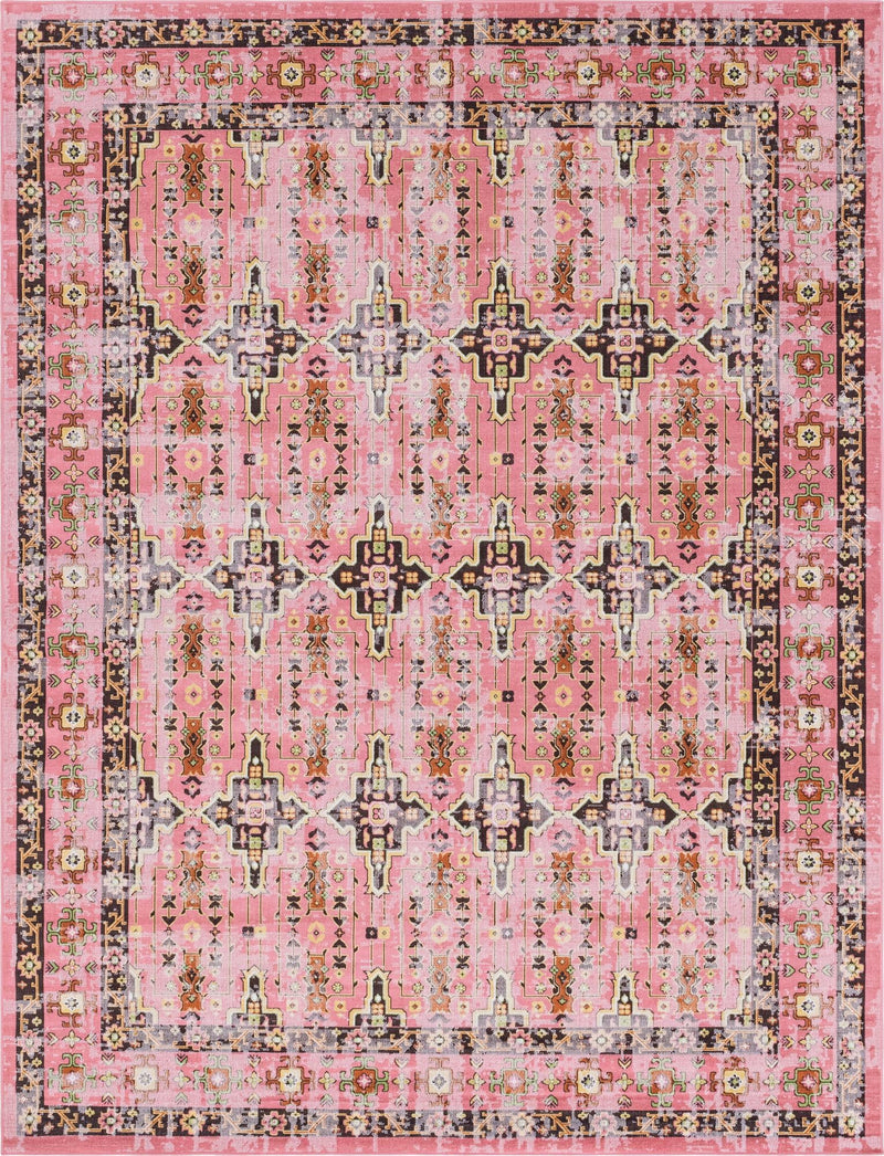 Geneva Terrace Collection Area Rug - Nyon Rectangle Pink Main