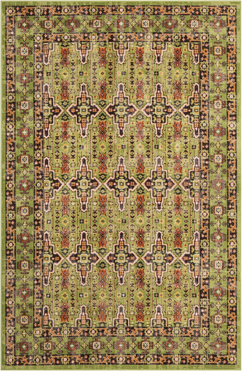 Geneva Terrace Collection Area Rug - Nyon Rectangle Green lifestyle 2