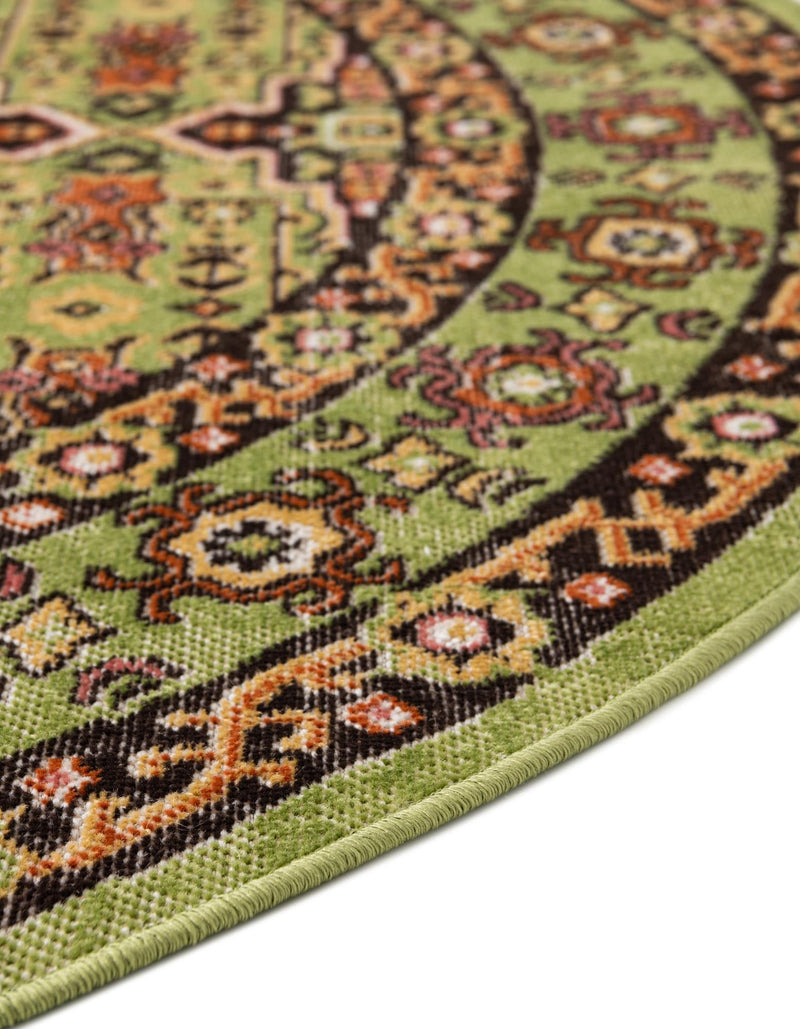 Geneva Terrace Collection Area Rug - Nyon Round Green lifestyle 43